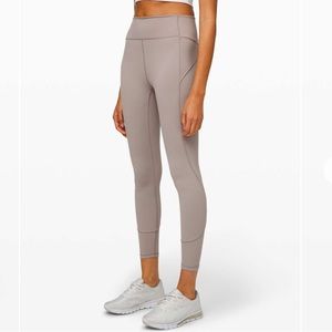 Lululemon in movement leggings in dark chrome - size 8